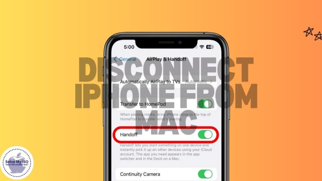 Disconnect iPhone from Mac