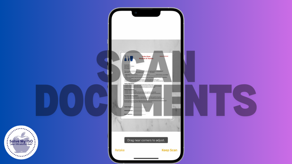 scan documents on iPhone