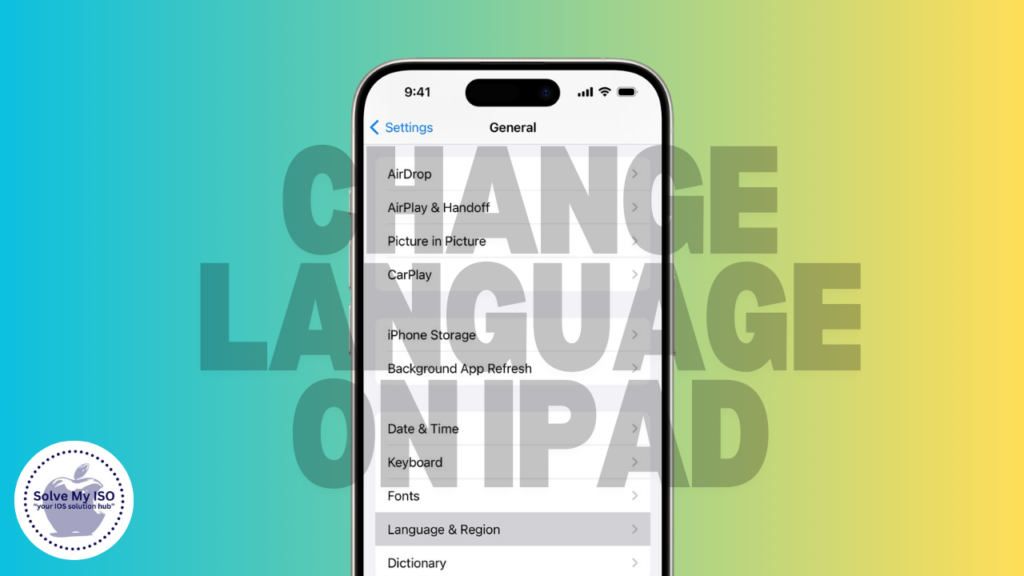 Change Language on iPad