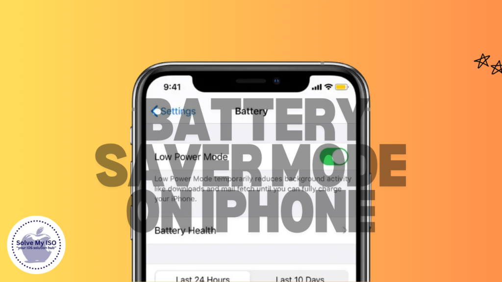 Enable Battery Saver Mode on iPhone