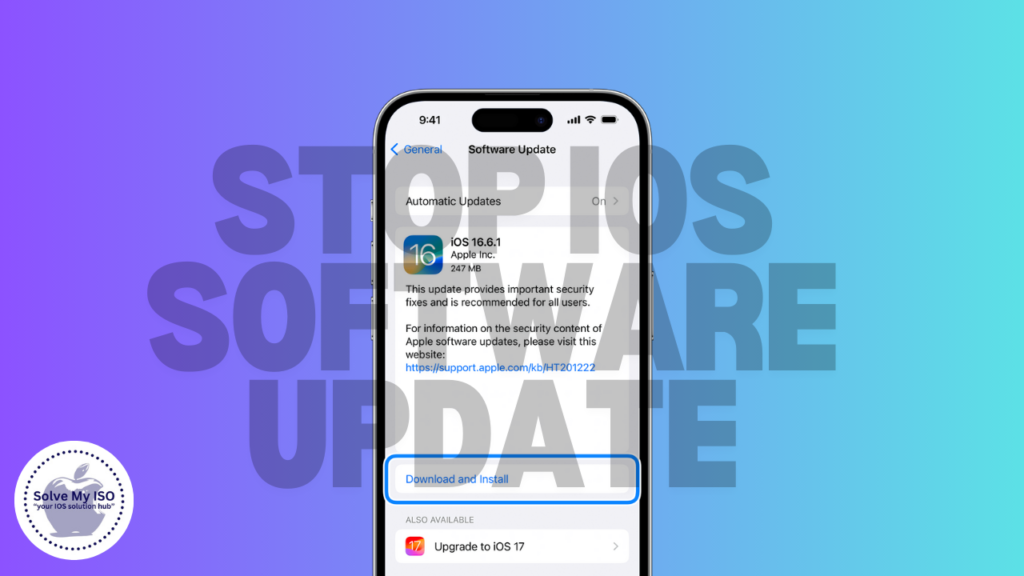 How to Stop iOS Software Update