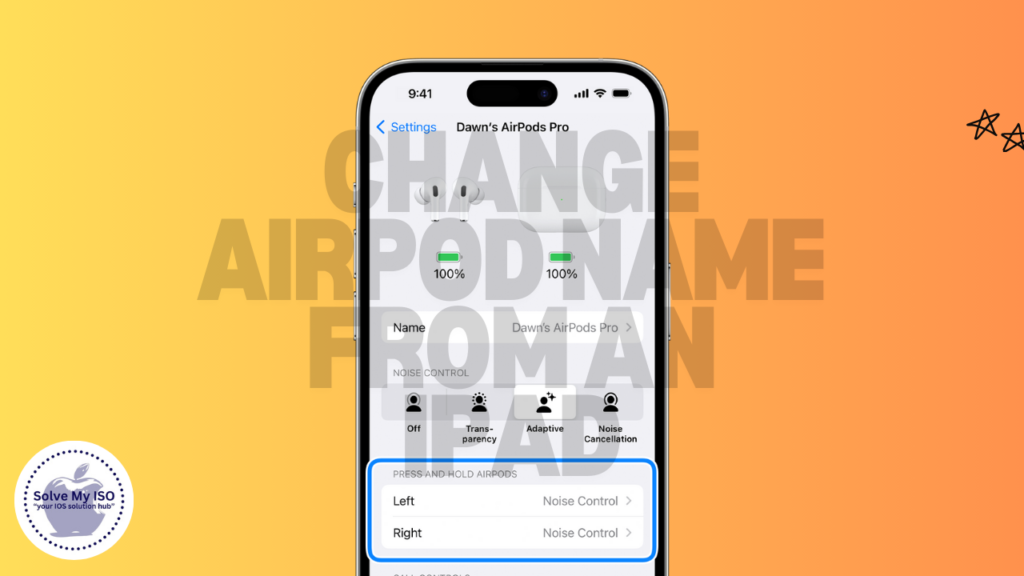change airpod name from an ipad