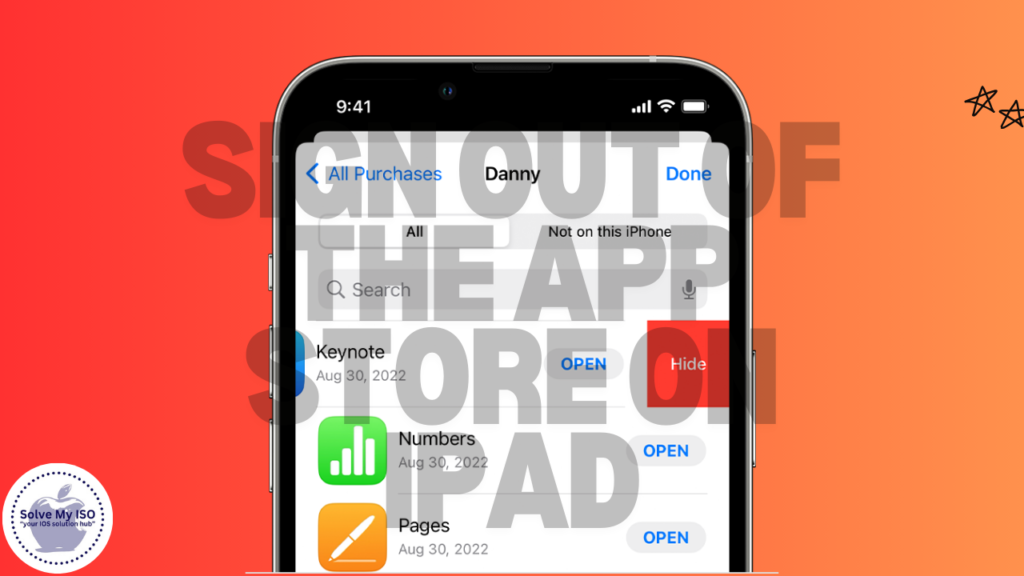 Sign Out of the App Store on iPad