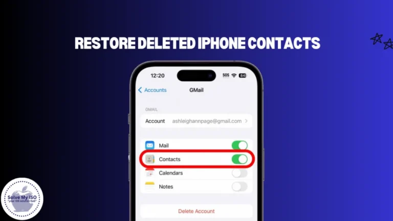 Restore Deleted iPhone Contacts