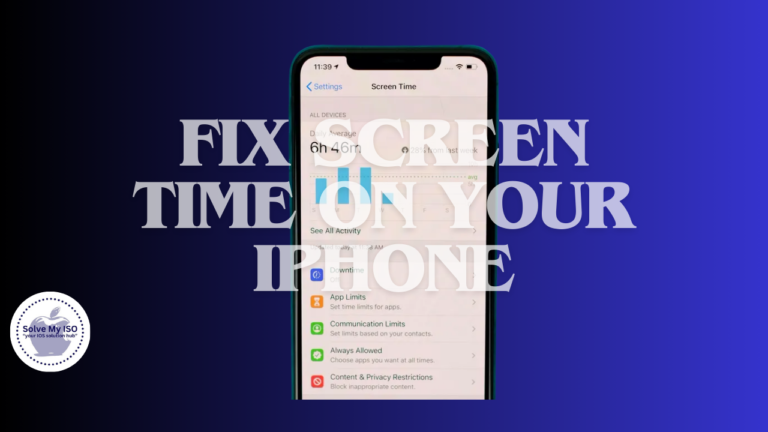 Fix Screen Time on Your iPhone