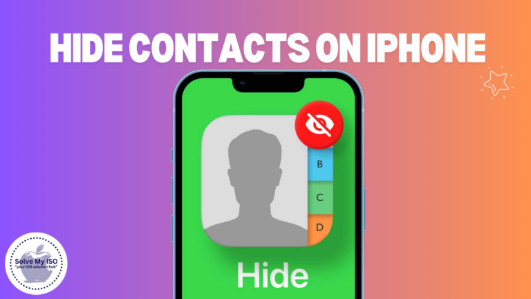 hide contacts on iPhone