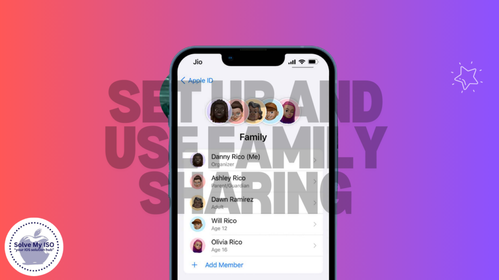 set up and use Family Sharing